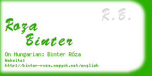roza binter business card